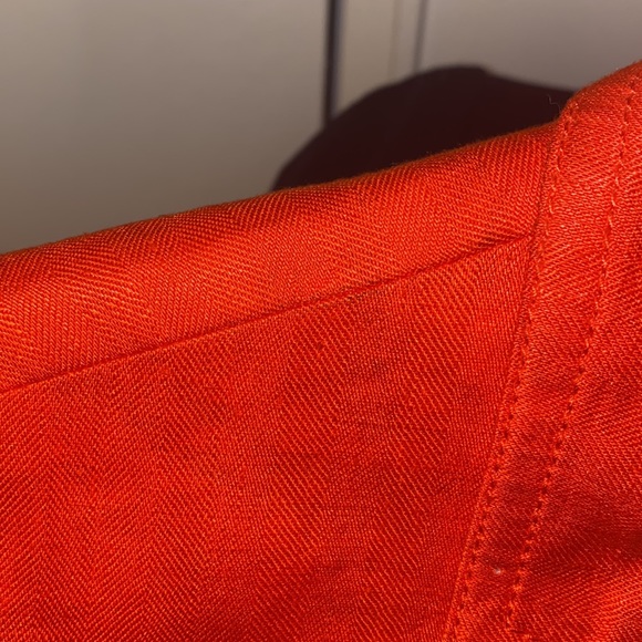 J. Crew Linen Orange Blazer size 6 - Picture 12 of 12